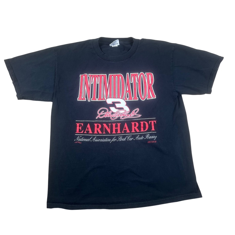 Chase Authentics Dale Earnhardt Intimidator NASCAR T-Shirt Mens XL Black Vintage